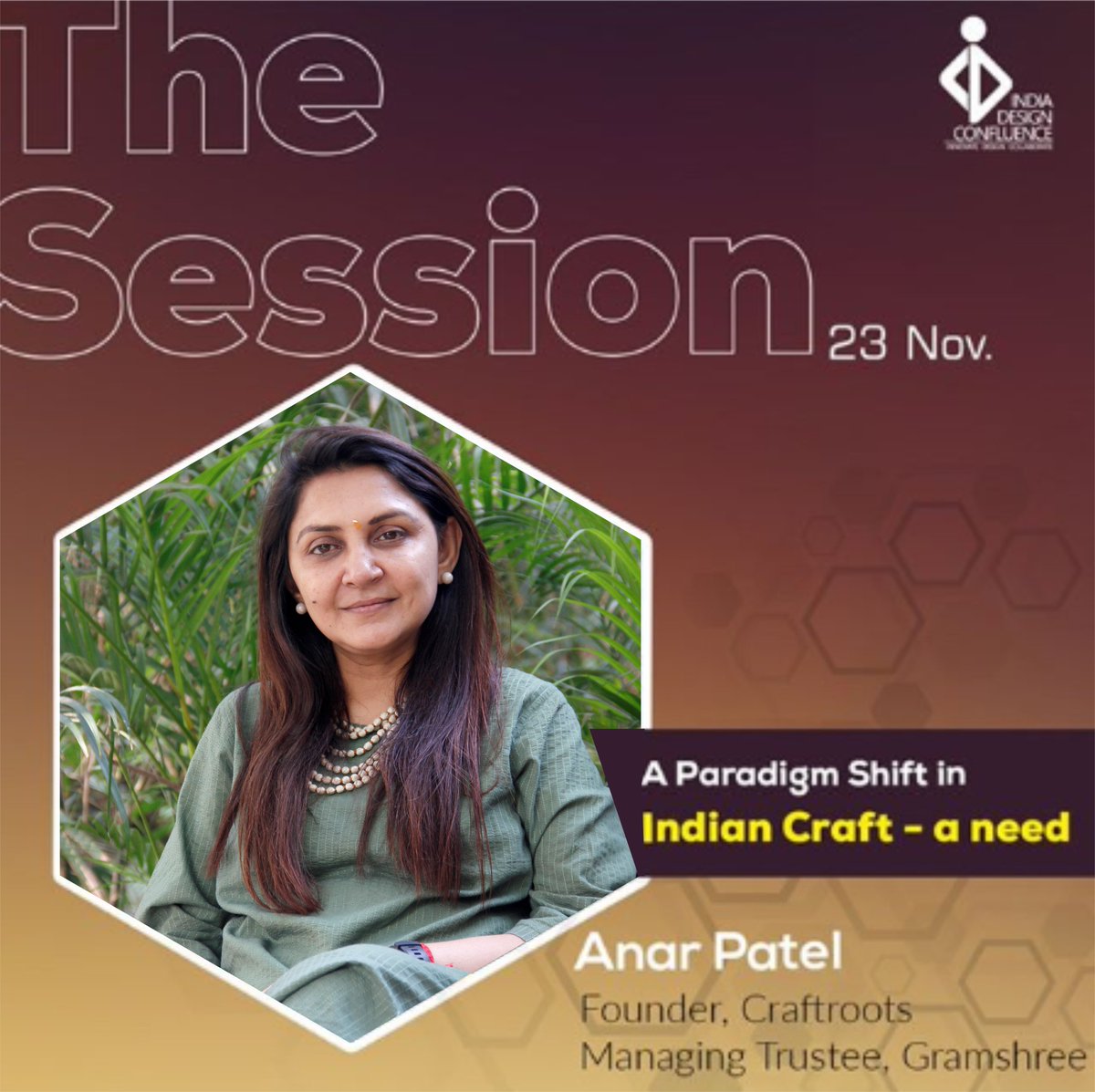 AnarJPatel's tweet photo. I shall be sharing my thoughts on the urgent need of a paradigm shift in the craft sector.From my experience with @gramshree & @craftroots, I carry a certain perspective & I am excited to share it with the curious and creative brains at the @IDConfluence #IndiaDesignConfluence https://t.co/qtVcS9HCp9