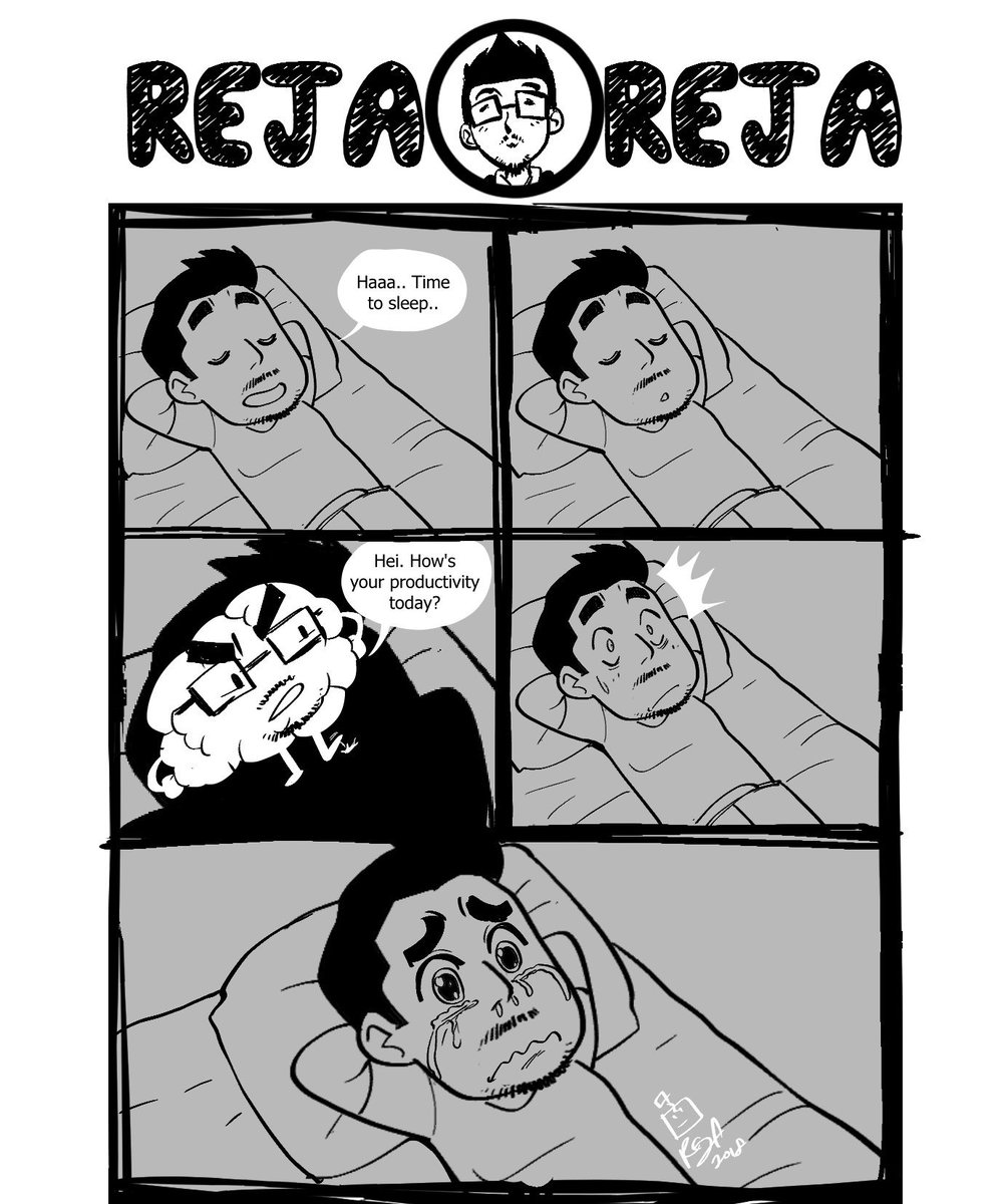 Every night in freelancer's life...

#gengkomik #komim #komikdakwah #comic #freelancerlife #freelancer #art  #illustration