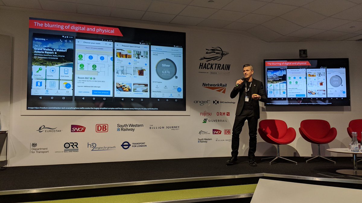 hackpartners's tweet image. @ORMdigital's Peter Gough injecting some energy into the afternoon with an exciting discussion on how to improve customer experience — how can rail learn from what's worked in the tech industry? #HackTrainConf