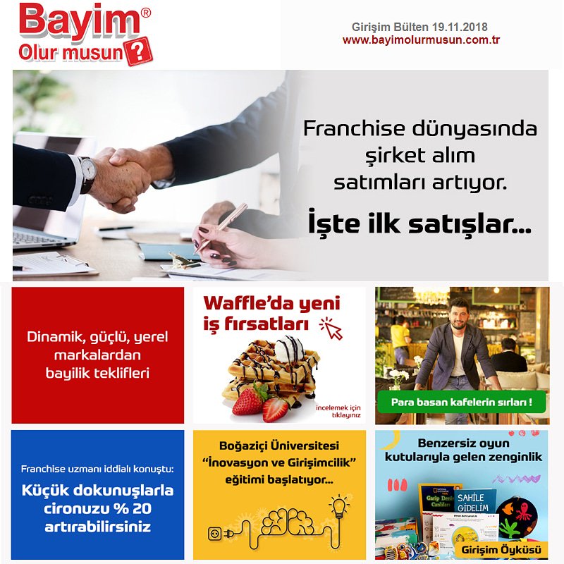 Bayim_Olurmusun's tweet photo. https://t.co/VVPTBSpyZG' de franchise sektörüne dair haberlerden bilgi sahibi olabilirsiniz.Ayrıca E-Bülten hizmeti ile her Pazartesi gönderilen bültende güncelin, gündemin yanı sıra firmaların girişimcilik perfonsmanlarını takip edebilirsiniz.. https://t.co/J7Rr9fOqU4