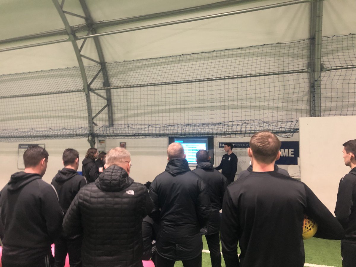 BCFCAcademy's tweet photo. 📸 @bcfcacademy staff ‘Lightning Talks’

Strength &amp; Conditioning Coach Dhani Pattinson-Hughes presents to staff on how sports science can help our Academy players as part of our weekly staff presentations.

💪🏋️‍♂️ https://t.co/LNa9X7Pjkh
