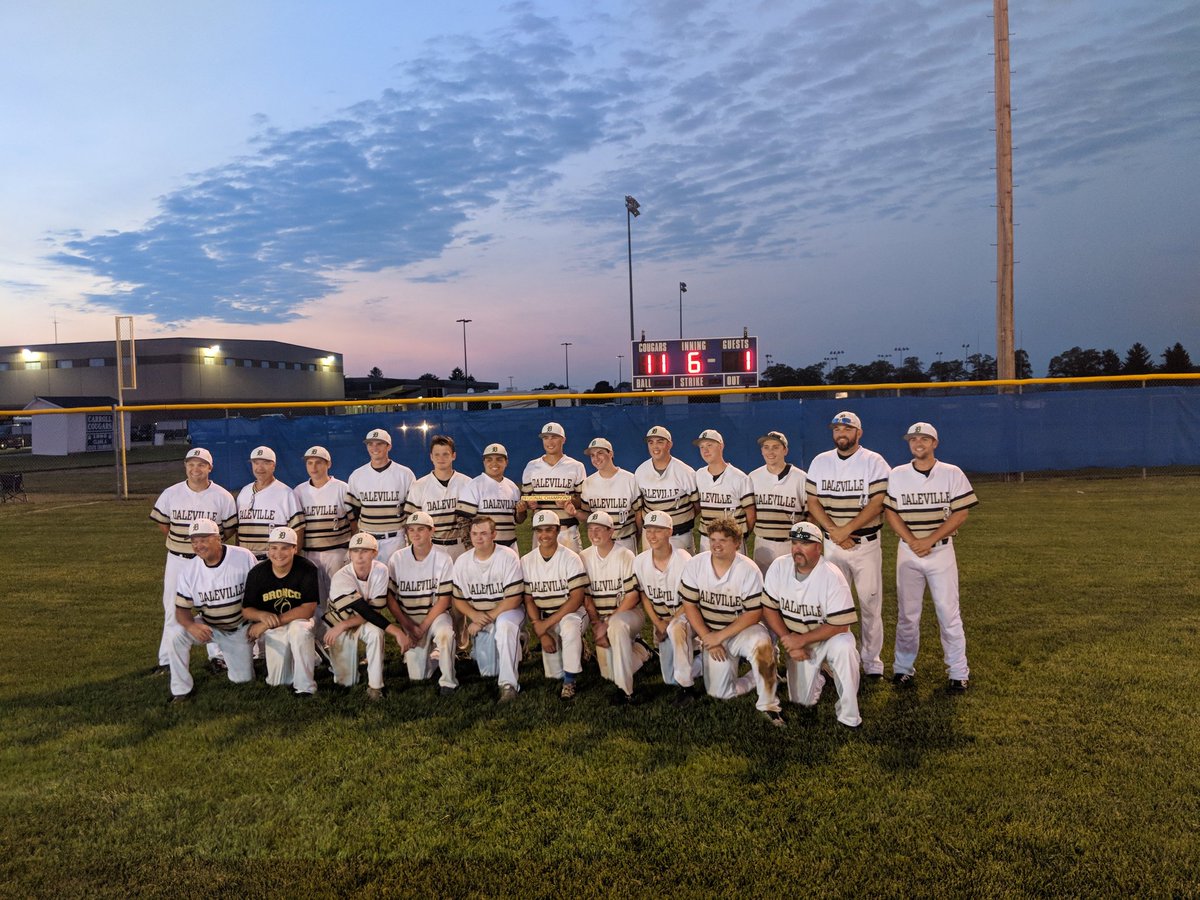 hunt_Rob's tweet photo. If hadn't already heard, the @BroncsBaseball team will receive their state championship rings between the @DalevilleBball boys JV and varsity games this Saturday evening! @thbsports https://t.co/gAtFCuki1h