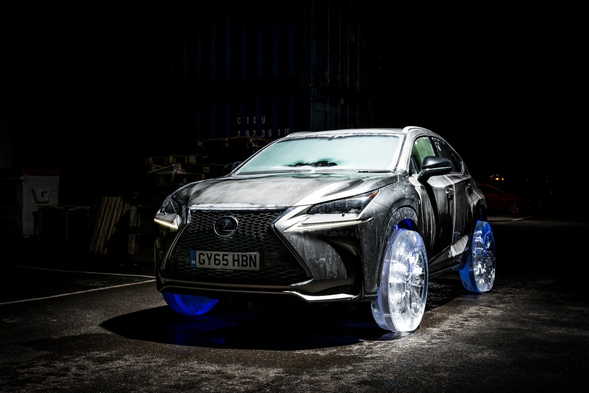 DMSmediaUK's tweet photo. #Throwback to when the world's first set of working wheels and tyres made from ice were crafted for @LexusUK by @IceSculptor. We delivered a never-been-done-before project, inspired by pure craftsmanship. Check out more here https://t.co/Hi2FRATncj #ThrowbackThursday #Lexus. https://t.co/FITixhQ1ZK