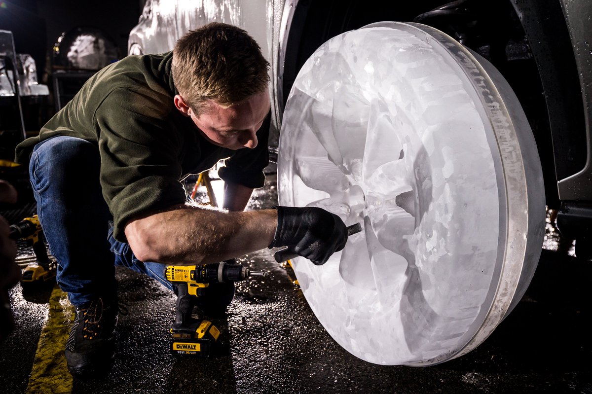 DMSmediaUK's tweet photo. #Throwback to when the world's first set of working wheels and tyres made from ice were crafted for @LexusUK by @IceSculptor. We delivered a never-been-done-before project, inspired by pure craftsmanship. Check out more here https://t.co/Hi2FRATncj #ThrowbackThursday #Lexus. https://t.co/FITixhQ1ZK