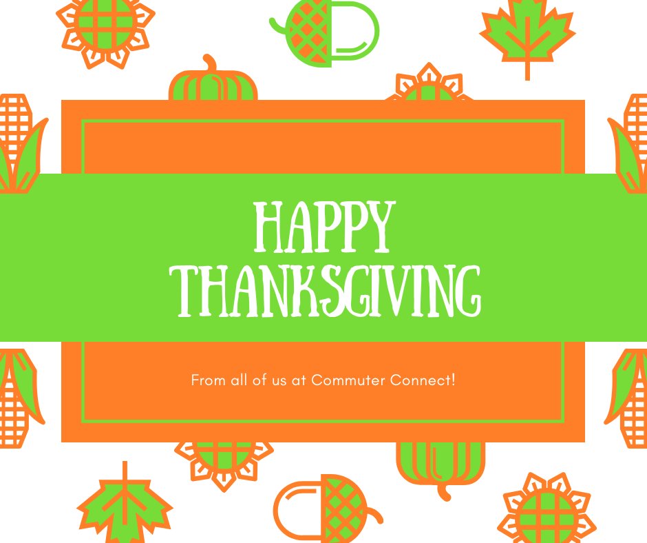 CommuteIndy's tweet photo. Happy Thanksgiving from all of us here at Commuter Connect!
#thanksgiving #turkey #blackfriday #pie #stuffing #thankful #indy #carpool #carpoolcool Β #indiana #football #sofull #foodbaby #carpool #carpooltowork #holiday #commuterconnect #CIRTA https://t.co/SBIdhME1hI