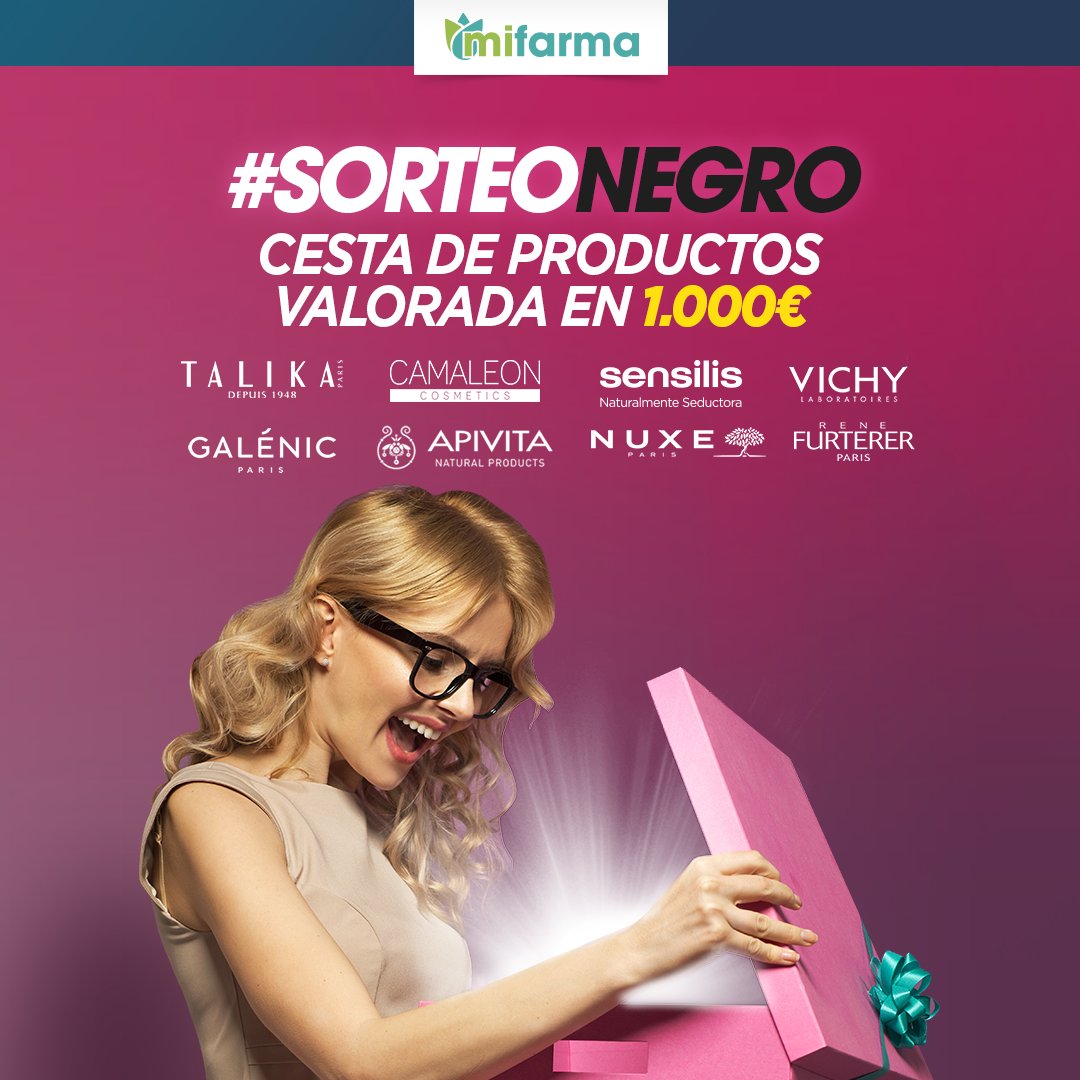 atida_mifarma's tweet photo. ¡Últimas horas ⏱!
🎁 el #sorteonegro de #Mifarma está a punto de llegar a tu 🏡
🏃🏼♀️ Recordamos
⭐️Sigue a @MiFarma_es
⭐️RT+❤️
⭐️Registrate ➡️ https://t.co/lhBa5i8gI7
⭐️Hasta el 22/11-Ganador 23/11🍀
#blackfriday #mifarma #sorteo #premios #regalo https://t.co/cxkVxLBbFr