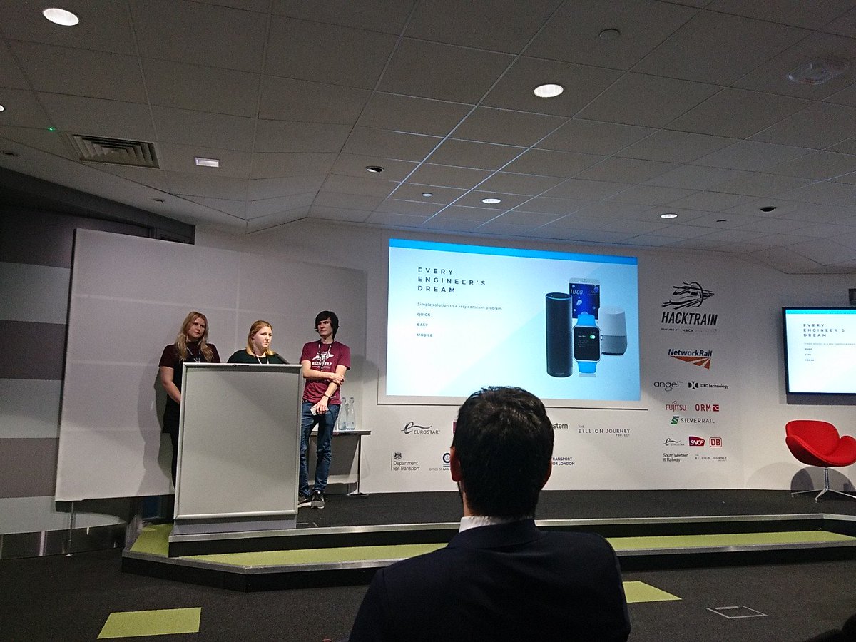 treadlightly08's tweet image. What if we could spend less time looking for @networkrail standards and more time doing great projects? Simona's team have a great solution using Alexa: every engineer's dream! 
#hacktrainconf #ThursdayThoughts
