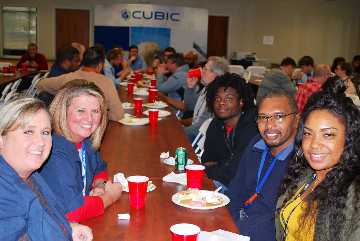 Cubic_MS's tweet photo. #HappyThanksgiving from Huntsville. #ThankfulFor big lunchrooms, cool coworkers, and #SatelliteCommunications. #GATRinAction https://t.co/WVHmONxOGE