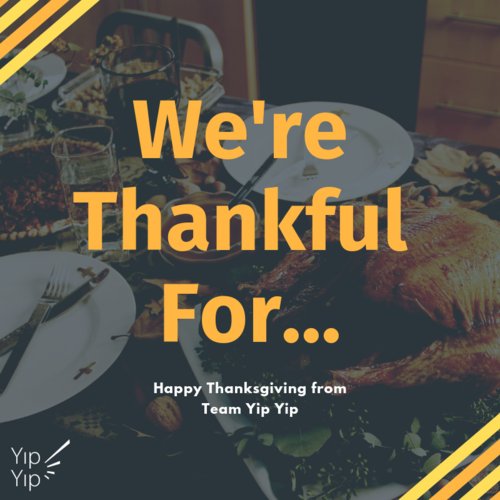 This Thanksgiving we are thankful for our amazing team members and the opportunities ahead! What are you thankful for?