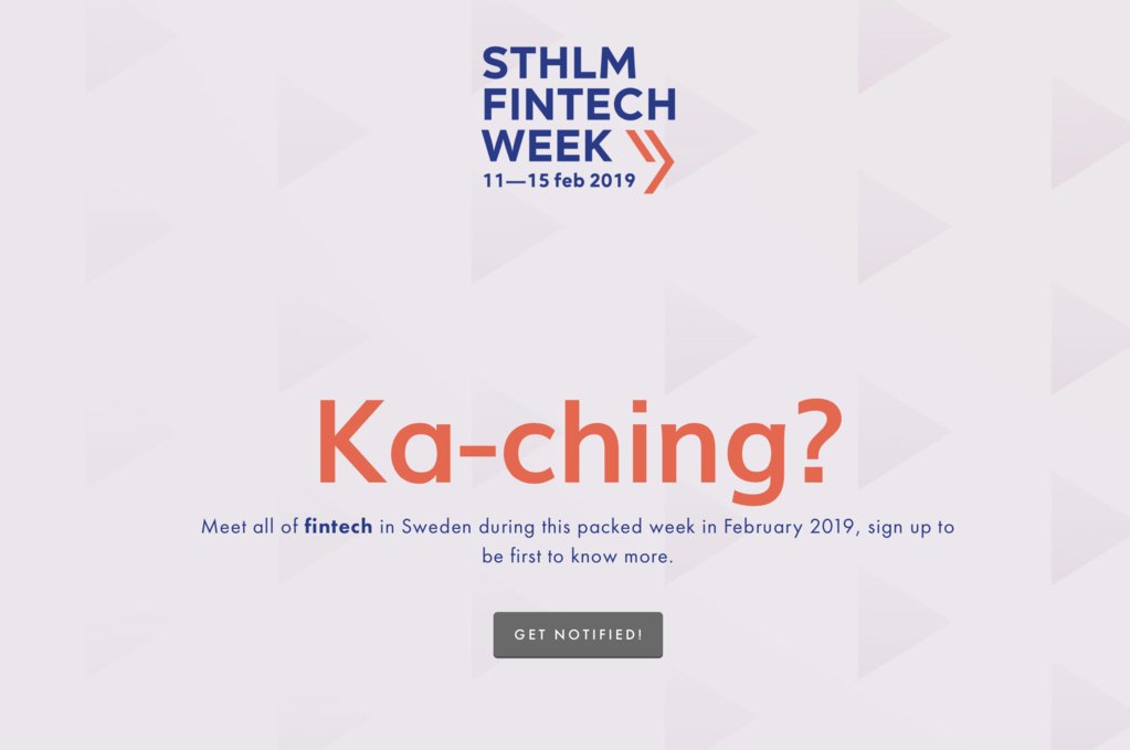 kachinghq's tweet photo. Thanks for the generous shoutout STHLM Fintech Week! 😉 https://t.co/9nEHvLCwVT

#sthlmfintech #STHLMTech https://t.co/41zk40eUC7