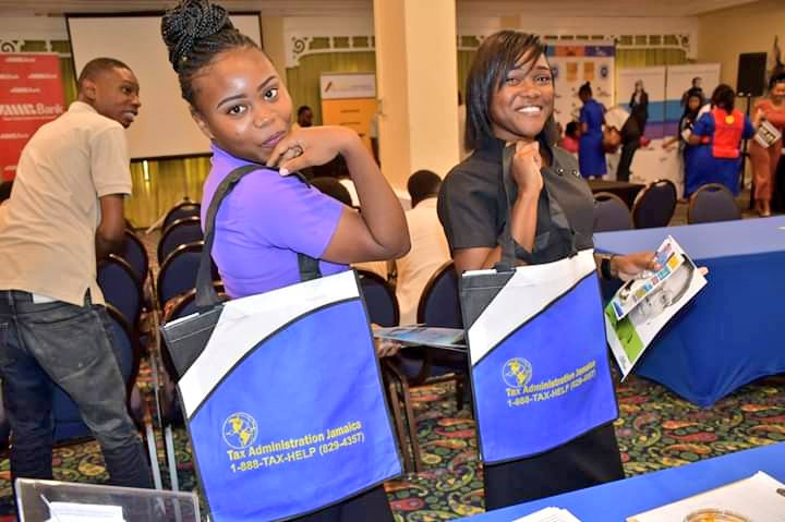 JamaicaTax's tweet photo. Guess what we were upto @ #NEW2018 yesterday? Here's what you missed #PhotoHILIGHTS #SupportingENTREPRENEURS #ChangingTheWayWeDoBusiness @MOFJamaica @YEA_Jamaica @floydgreenja @onthegroundjm @diGJamaica @micafjamaica @MOEYIJamaica @HMEReid https://t.co/Y9VUxT7Gnt