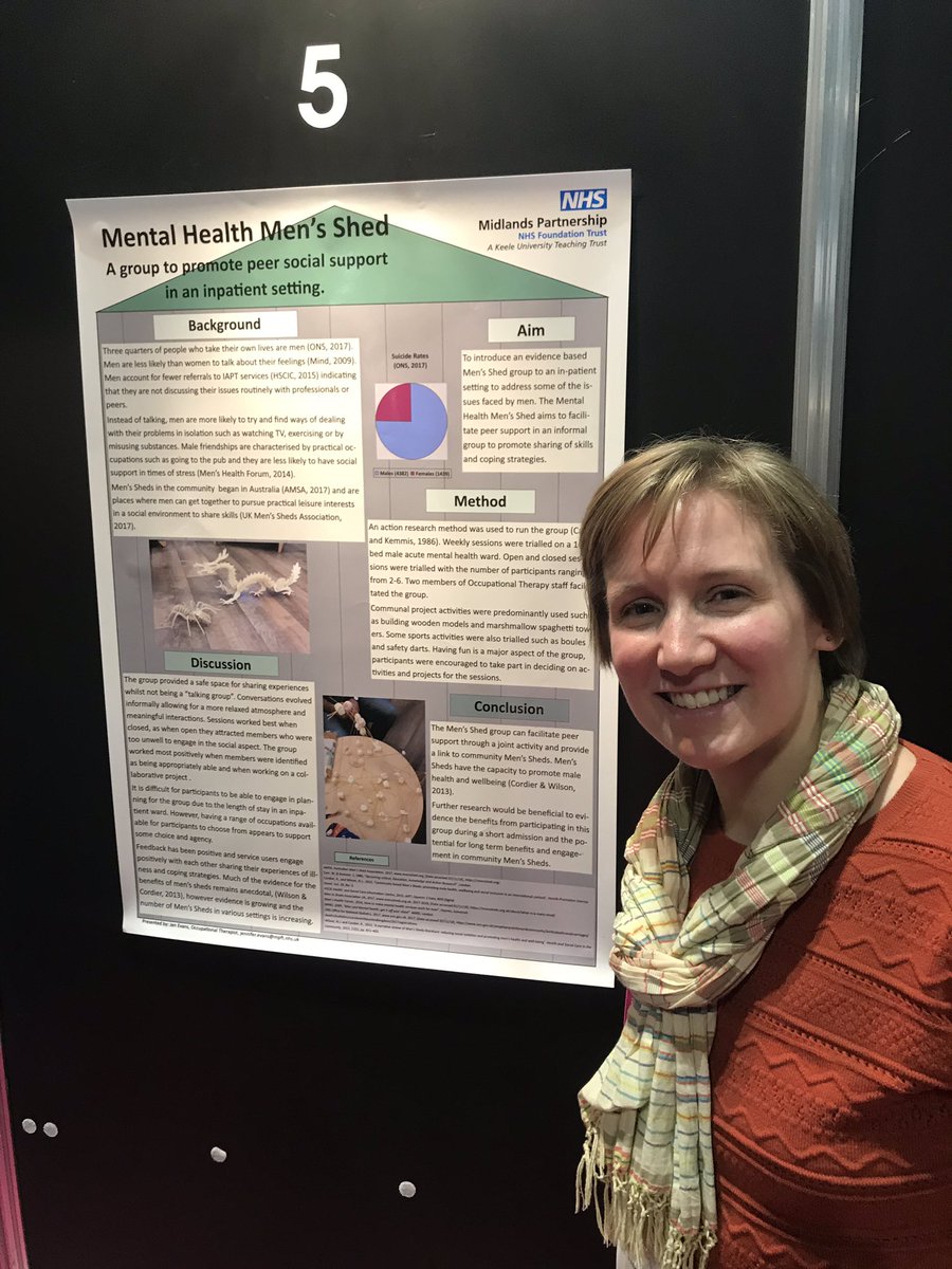 Great poster @JenOTLaurel really good to see you sharing your good work #menshed #OTshow2018