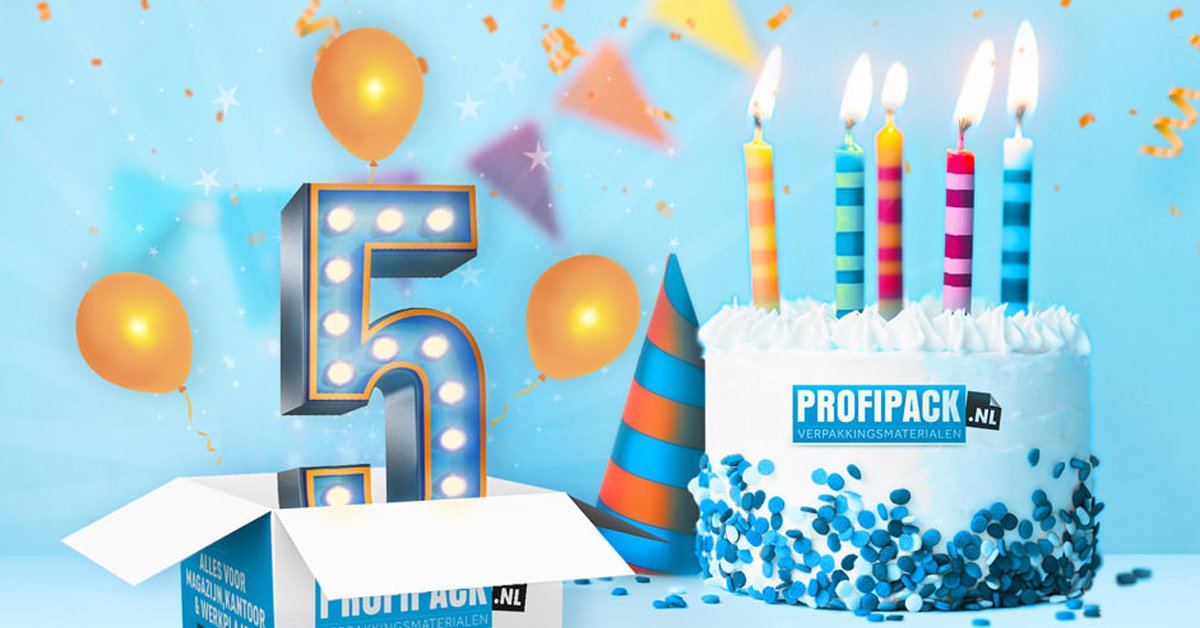 Profipack1's tweet image. Het is feest, Profipack bestaat 5 jaar! Benieuwd naar onze groei de afgelopen 5 jaar? Wij hebben speciaal voor u onze hoogtepunten op een rij gezet. Proost op de afgelopen 5 jaar, maar vooral op de toekomst! Want we zijn nog lang niet klaar. profipack.nl/profipack-5-ja…