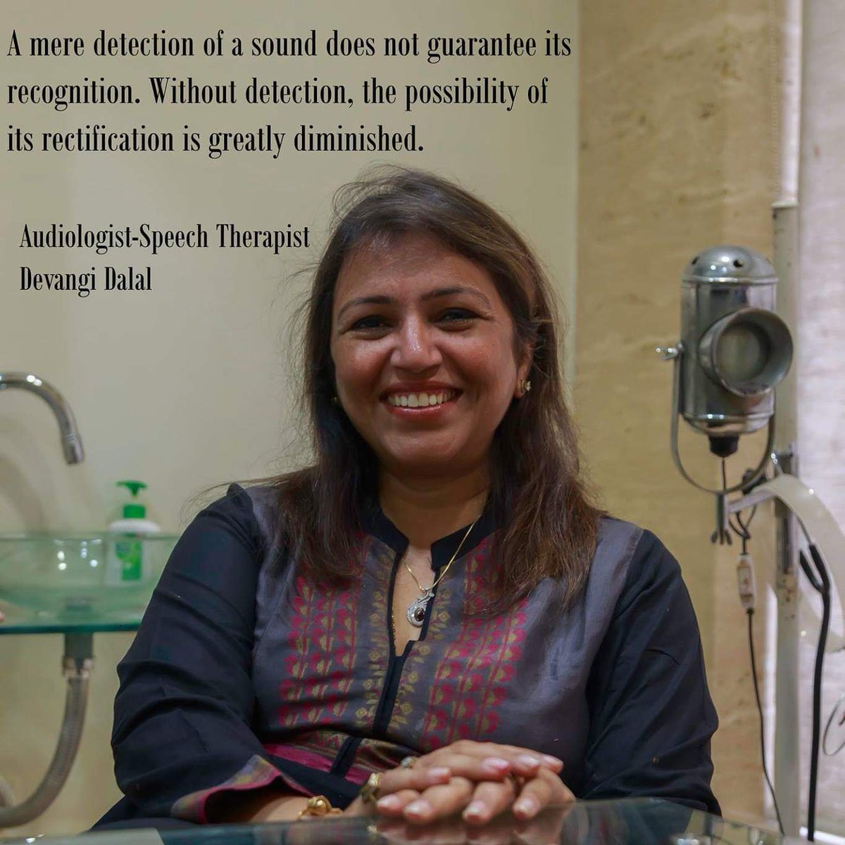 DevangiDalal's tweet photo. "A mere detection of a sound does not guarantee its recognition. Without detection, the possibility of its rectification is greatly diminished."

#Audiologist #Listening #Listen #SpeechTherapy #Deaf #Rectify #Student #SpeechTherapist #JOSHFoundation #Mumbai #India #DevangiDalal https://t.co/w6gI50fGCV