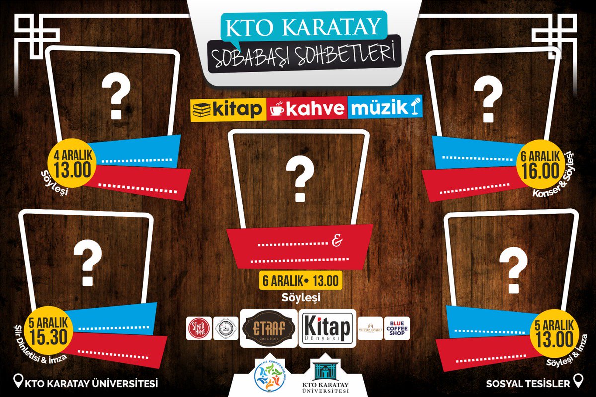 Vizeler bitti, havalar soğumaya başladı. Bu yıl soba başında kimleri misafir ediyoruz? 💭🤔🎉☕🎤📚 <a href="/KTOKarataySKS/">KTO Karatay SKS</a> 

👇