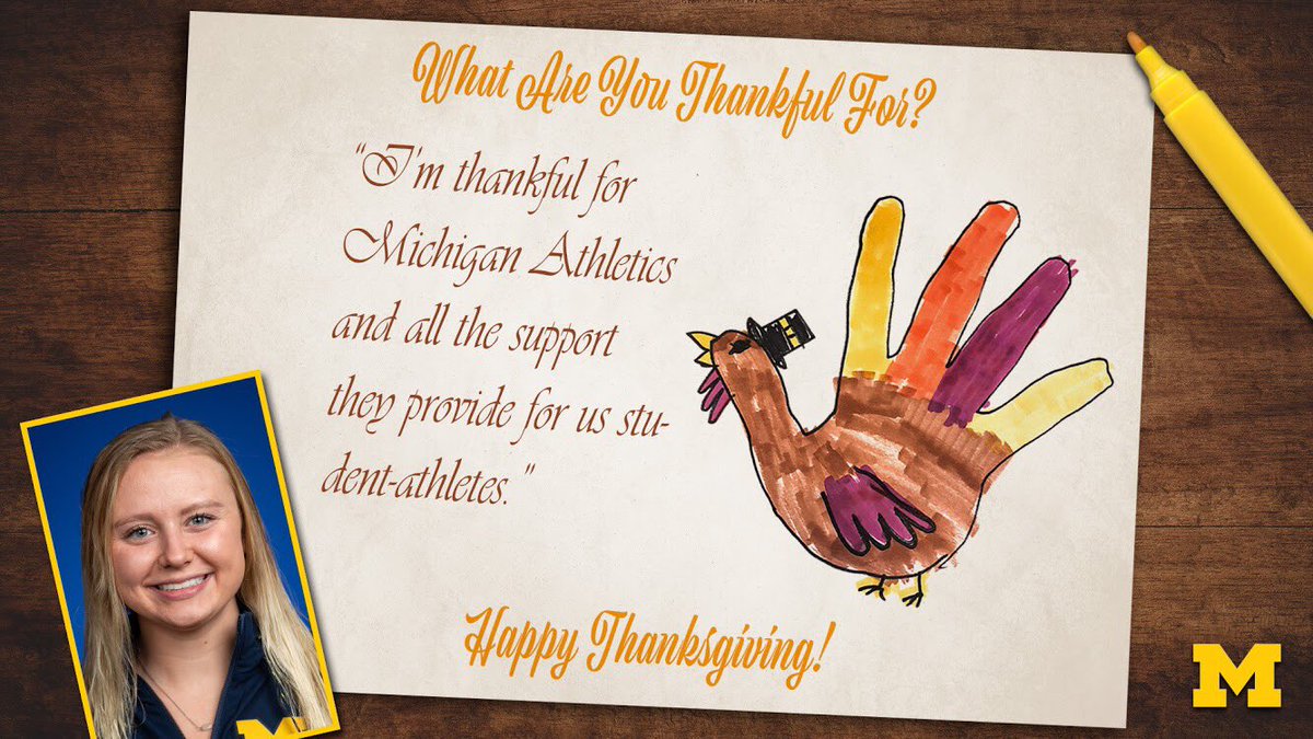 umichswimdive's tweet photo. We’ve got so much to be thankful for. Happy Thanksgiving to everyone! #GoBlue https://t.co/ht92I9QCoY