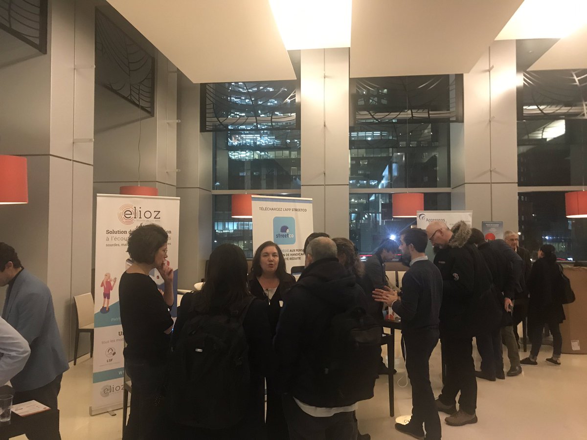 Début du showroom des initiatives inclusives chez <a href="/CGI_FR/">CGI en France</a>. Une belle manière d’utiliser la technologie pour améliorer l’accessibilité avec entre autres <a href="/StreetcoApp/">StreetCo</a> <a href="/aurizone/">Aurizone</a> <a href="/AccessensSarl/">ACCESSENS</a> <a href="/iwantroger/">RogerVoice (now @RogerVoice )</a>  <a href="/EliozServices/">Elioz</a> ... #techforgood #entrepriseengagee #SEEPH2018 #inclusion