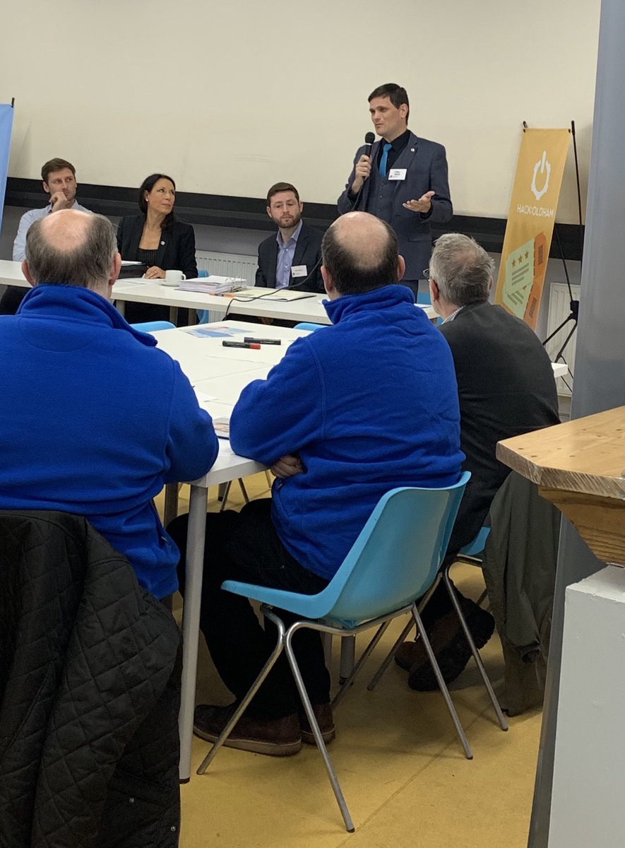 DevDecoder's tweet image. This evening @HackOldham the Oldham business community are welcoming the opportunity to have a frank and meaningful discussion with its members of parliament around Brexit @UncleThargy