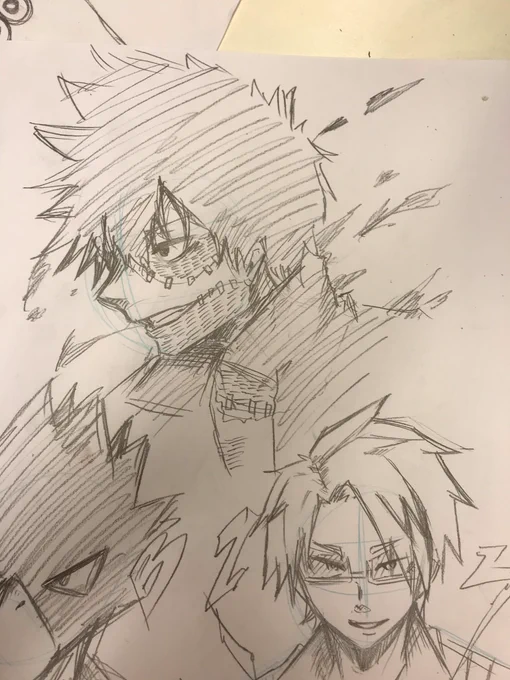 イタリア でヒロアカ落書きしてます。 