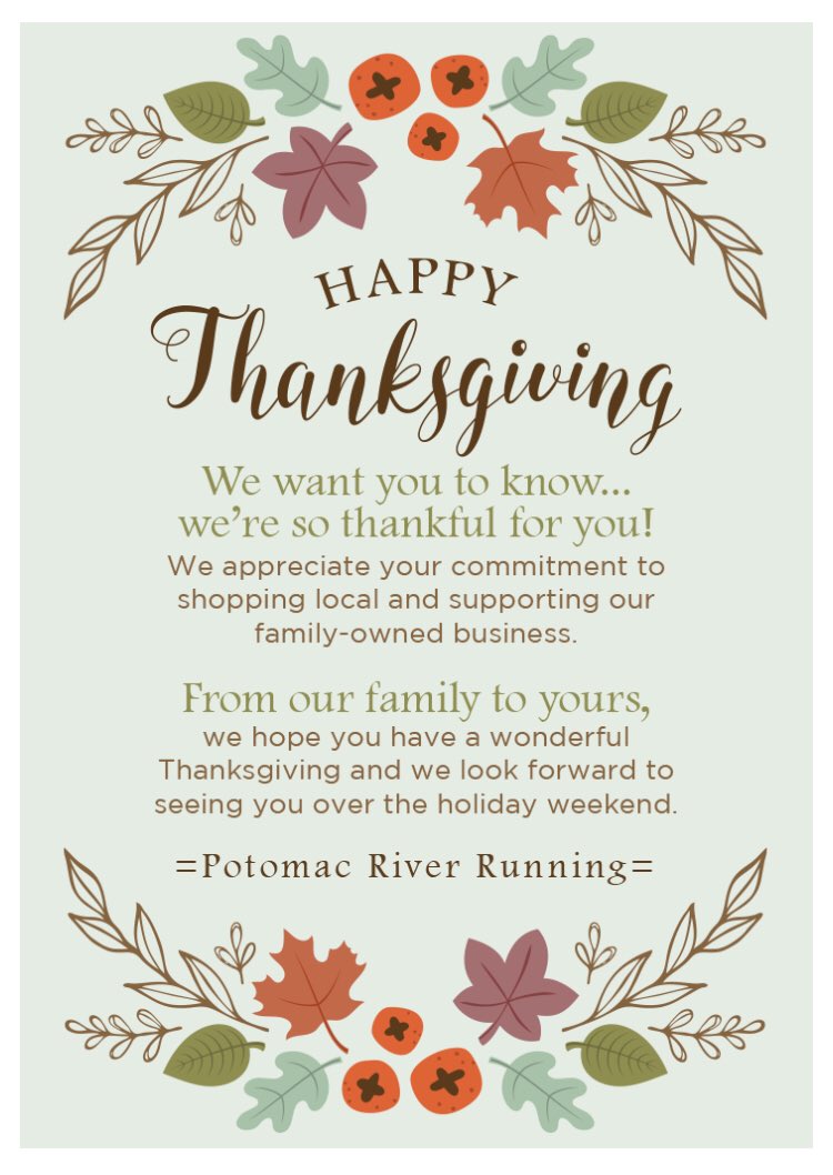 PRR_Vienna's tweet photo. Happy Thanksgiving to you, our #PRRunningFamily. https://t.co/krAJ5McG2T