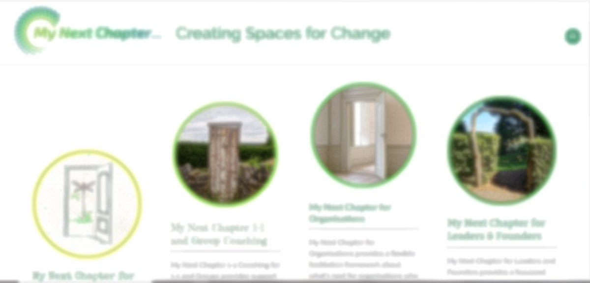 MyNextChapter2's tweet image. Our brand new My Next Chapter website launches TOMORROW! Who’s excited to explore it? So much hard work and collaboration has gone into its creation, and we cannot wait to share it with you. Below is a blurred out teaser of the home page. #coaching #facilitation #mynextchapter