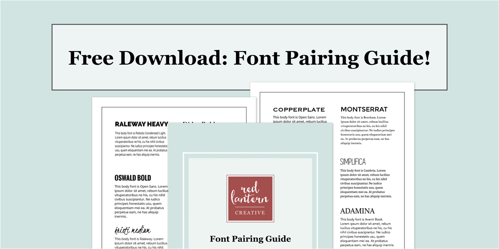 RedLanternKel's tweet photo. Font pairing can be tricky. Subscribe to my free library to get the guide! https://t.co/dDLabny3rJ #branding https://t.co/aU9kPEHQW4