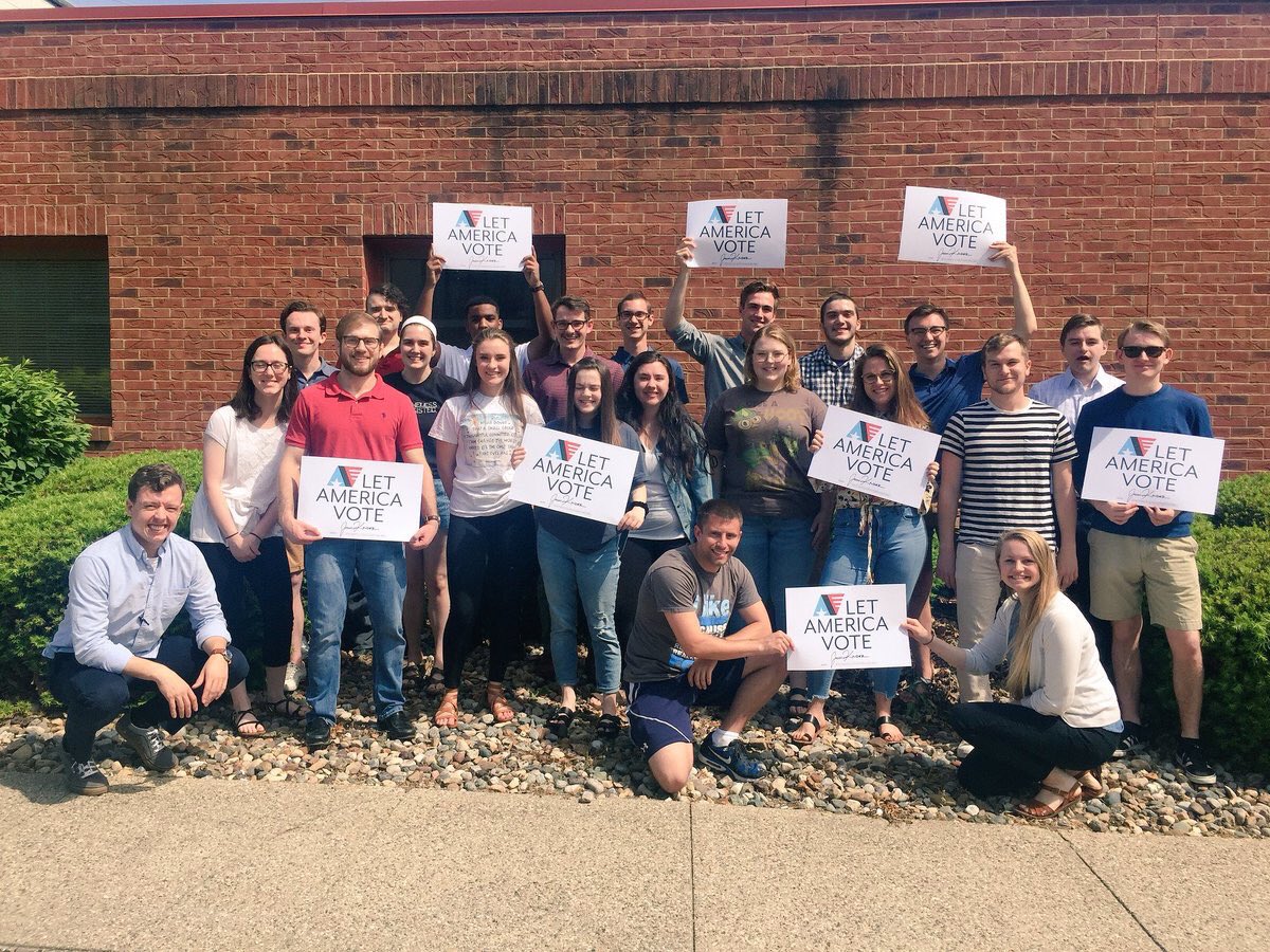 LetAmericaVote's tweet photo. We couldn't be more thankful for the #LAVfield teams who were critical to electing voting-rights champions in five states. #Thanksgiving https://t.co/QiUiT3NNXf