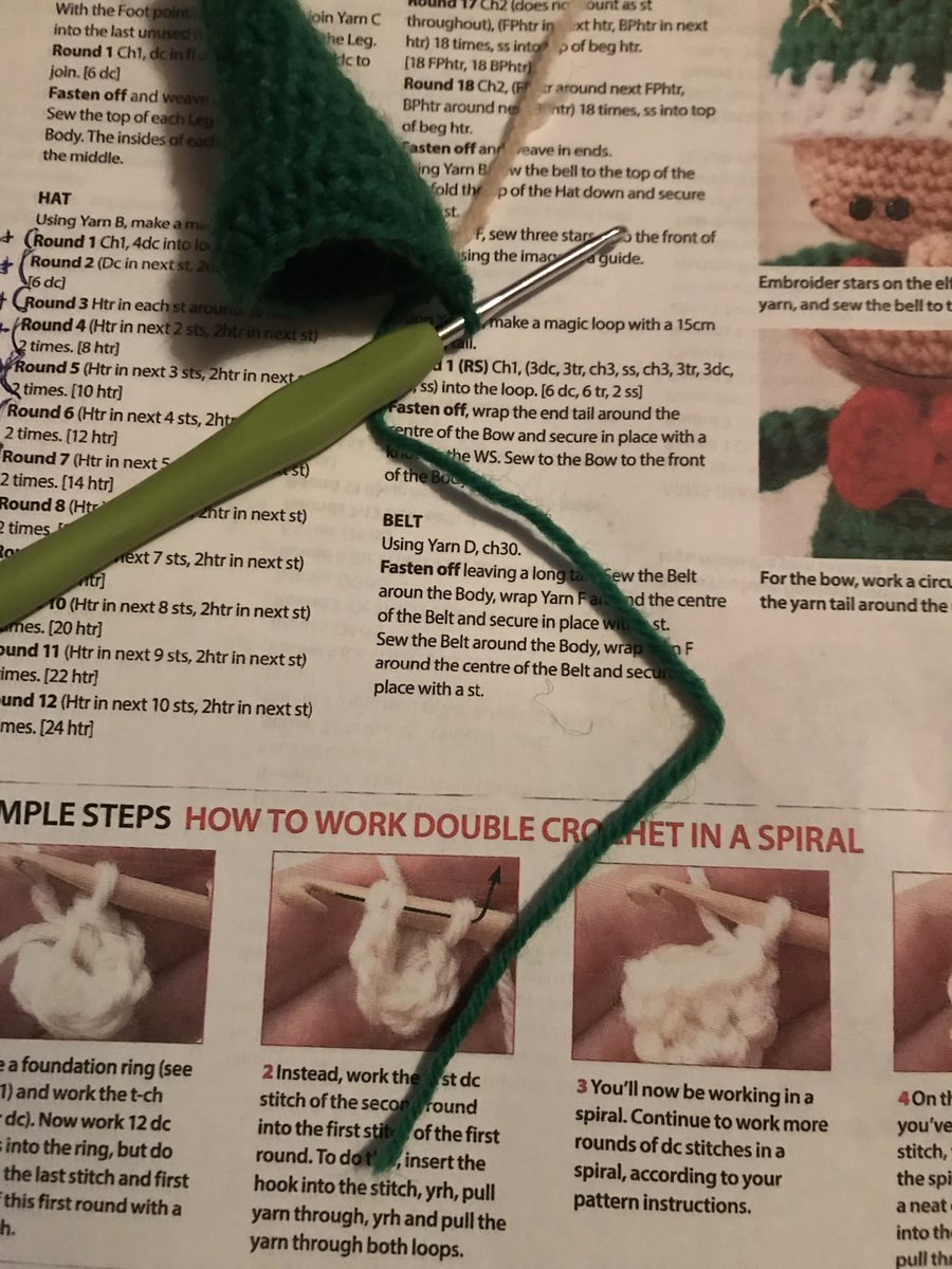 ColouringReview's tweet photo. @SimplyCrochet_  Theres not enough green in the elf kit and I’ve ran out two rows short of finishing his hat. Bought specifically for the kit too :(Can the green be purchased seperatley? I don’t fancy having to re do it all with a diff green and defeats purpose of buying a kit! https://t.co/6e3PqCIzAp
