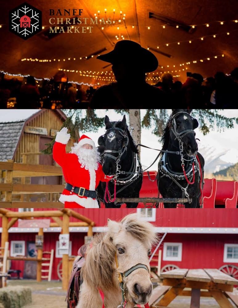 Banff Christmas Market, this Thursday to Sunday at the Warner Stables!
*Beautiful &amp; unique craft gifts*Santa Claus visits and kids Christmas Story &amp; Crafts*Live Music &amp; Chorus*Sleigh Rides*Fantastic Food &amp; Outdoor Lounge Bar by Park Distillery.
banffchristmasmarket.com