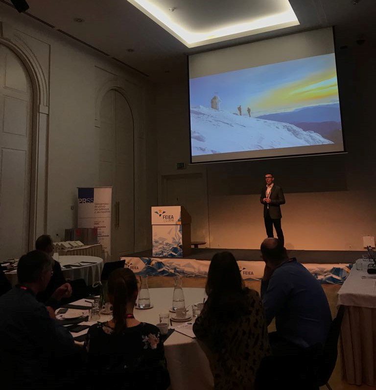 Sašo Sever from Triglav Insurance Company: "We try to create stories about, with and for our employees." #FEIEAfinest2018 #ljubljana #internalcommunication