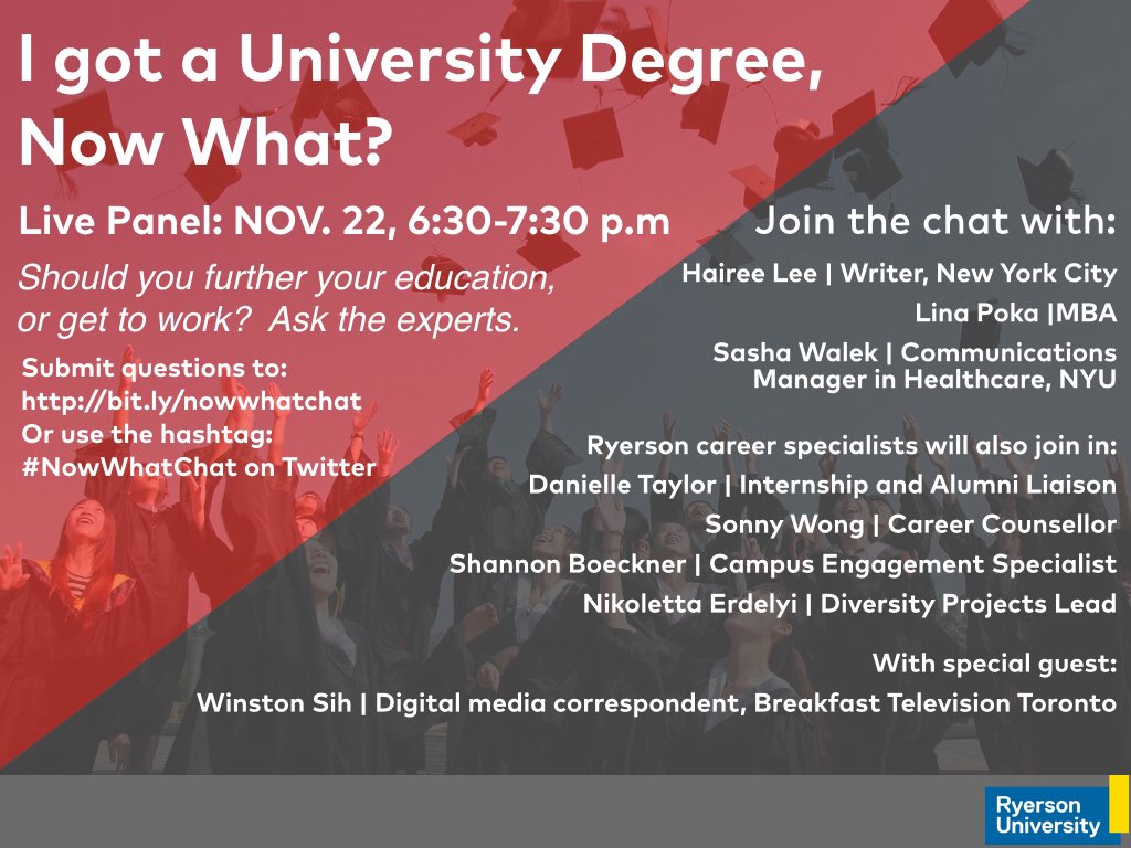 mkrasilczuk's tweet photo. Tonight is the night! Join us during the #NowWhatChat from 6:30-7:30pm! https://t.co/TW3AhXaV9T