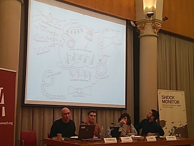 ObservatoriDHE's tweet photo. 'La detección de migrantes es usada por empresas como primer 'gancho' para abrir mercado a otros servicios securitarios'
Dariush Sokolov de @CorpWatchUK presenta casos de empresas de gestión de centros de extranjeros y seguridad en UK: G4S, Serko, Mitie, GEO #privatewars https://t.co/UDjB5FXcOS