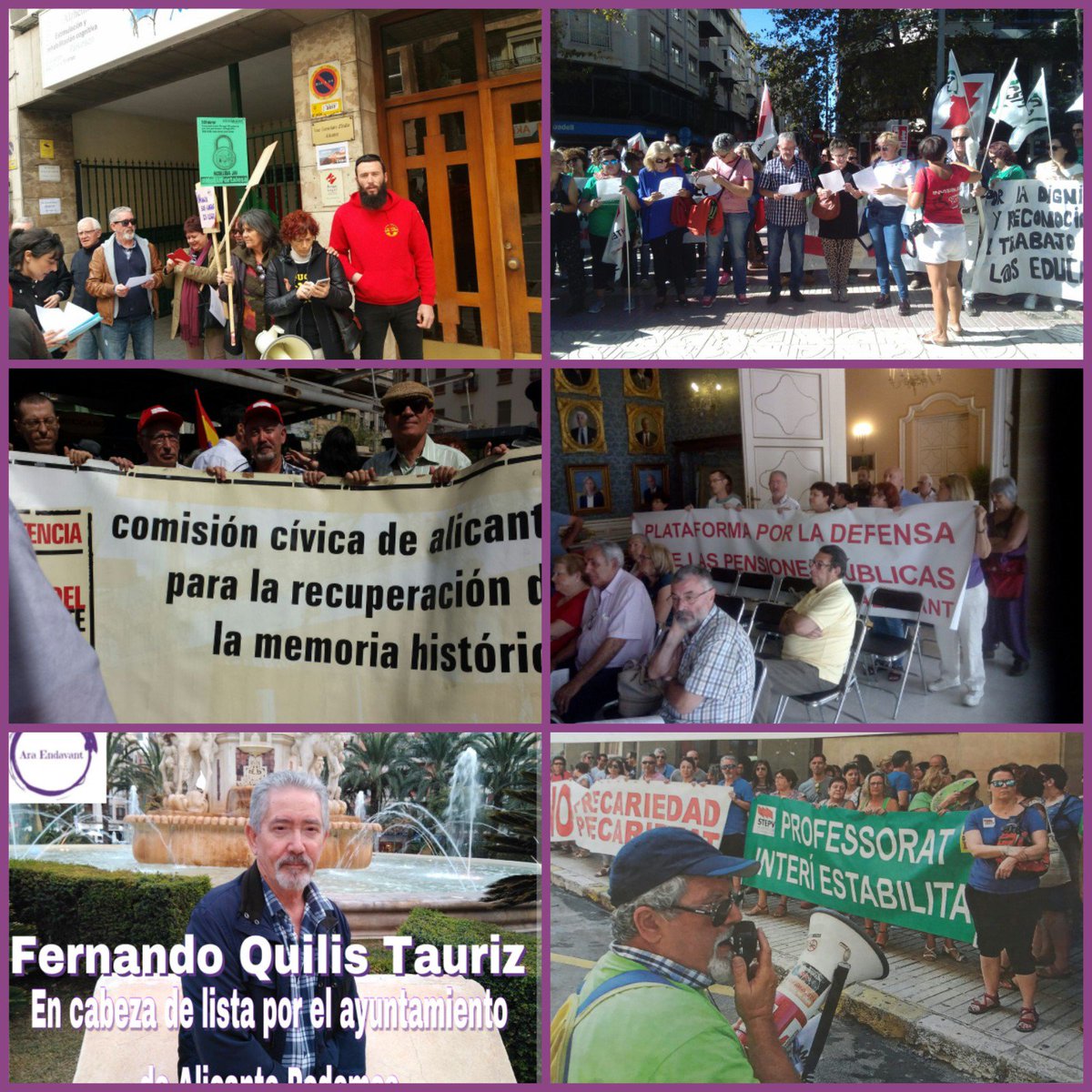 fernandoquilis1's tweet photo. #Ara Endavant
@AraEndavant1 
Siempre presentes apoyando a los colectivos sociales de Alicante. Ahora hay que trasladarlos al Ayuntamiento y darles solución.
VOTA ARA.
ARA ENDAVANT. https://t.co/FYNWHQWIdJ