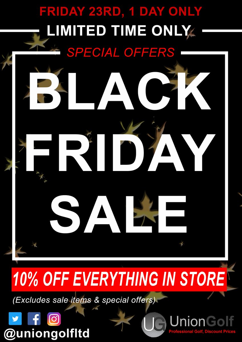 mygolfaccessory's tweet photo. We are delighted to offer you an exclusive Black Friday 10% discount. We look forward to seeing you in store!⛳💰
@shirleygolfclub @PennGolfClub1 @LeamingtonGolf @LeamingtonPro @DraytonParkGC @BranstonAcademy @BranstonClub #BlackFriday https://t.co/MfavK83XYp