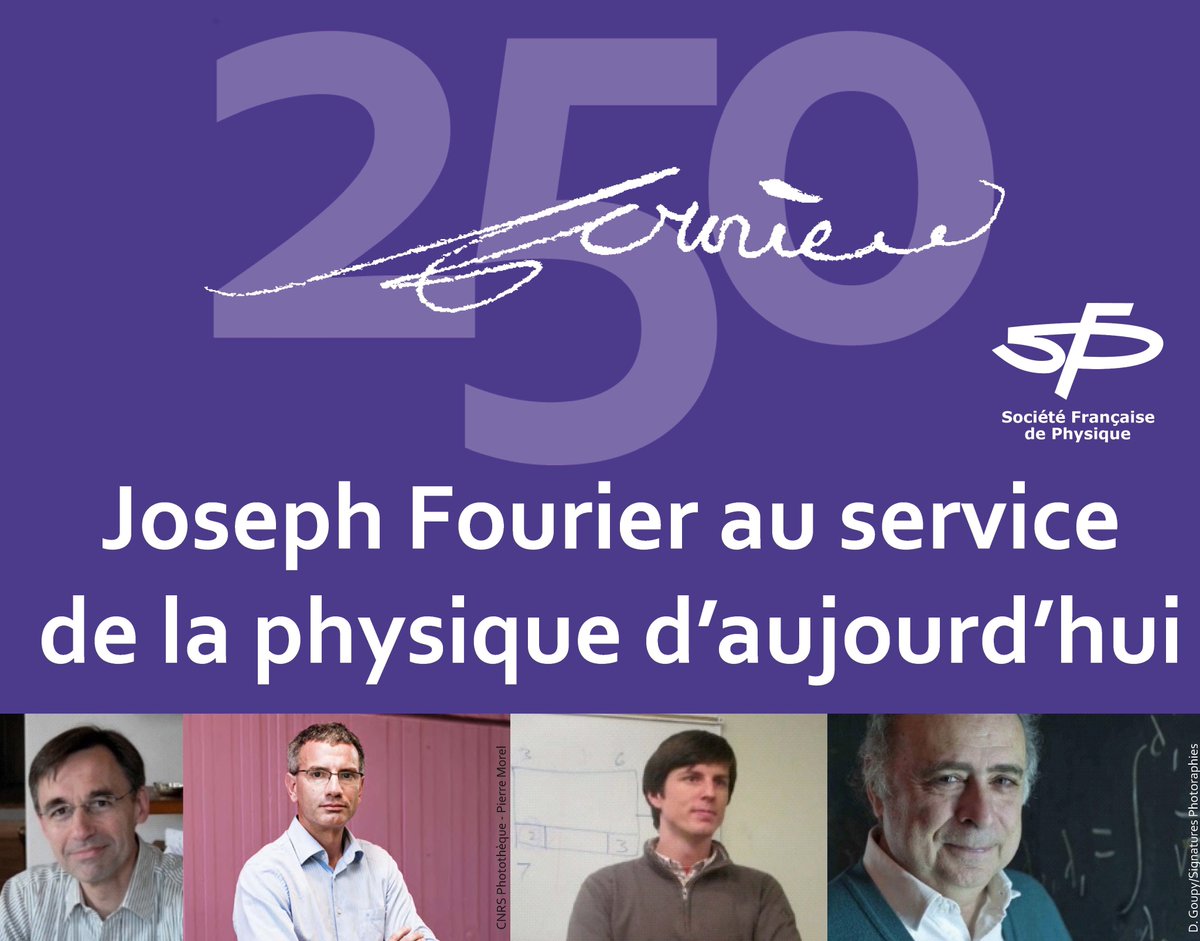 Joseph Fourier au service de la physique d’aujourd’hui, une conférence de la SFP Alpes, avec Jean-Louis Barrat (LIPhy), Ronald Phlypo (@grenobleinp), Denis Gratias (IRCP), Jean-Jacques Greffet (@InstitutOptique) le 23 novembre à 9h00 à Pehlma-Minatec. sfp.grenoble.cnrs.fr/spip.php?page=…