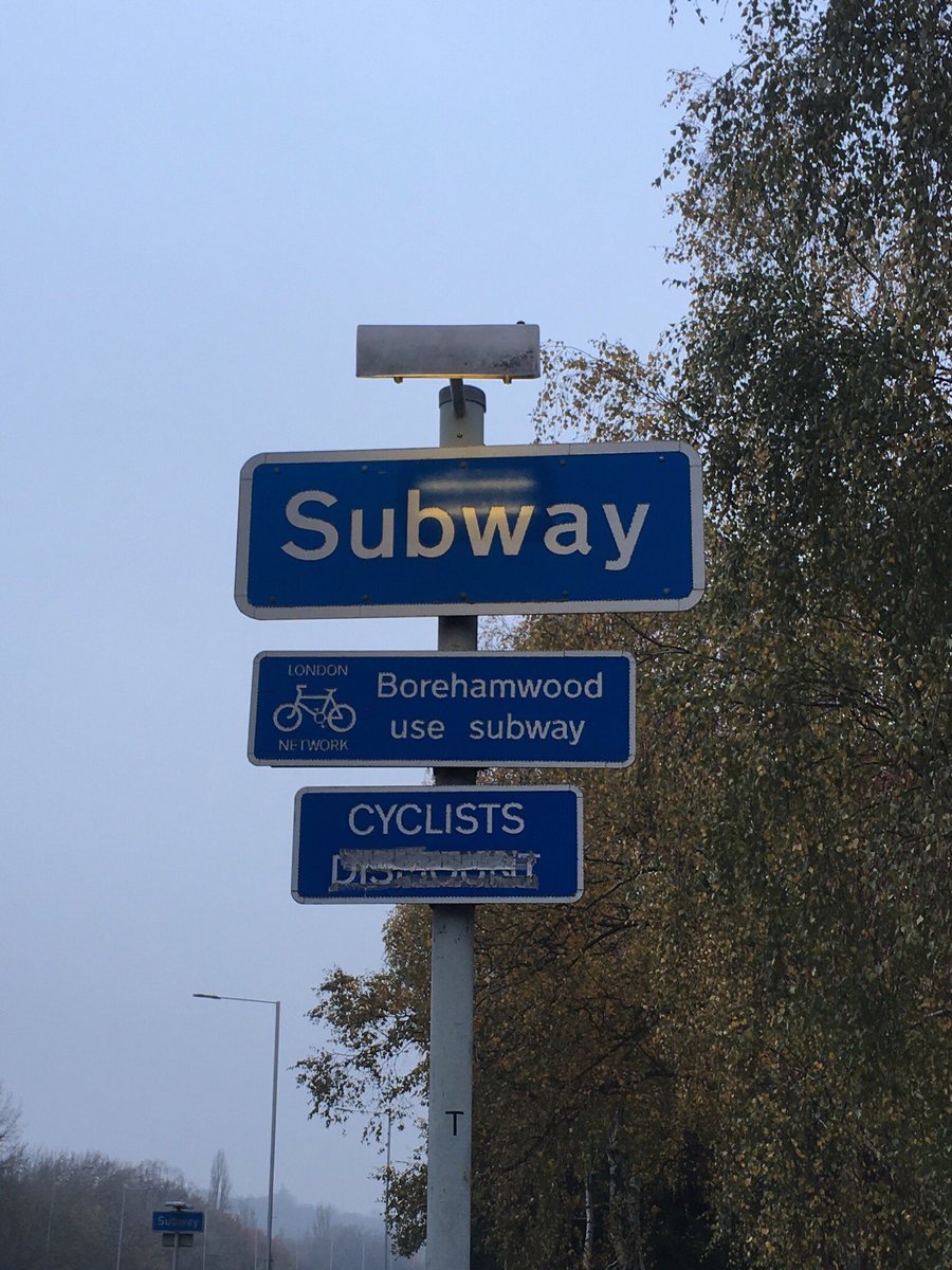 BarnetCycling's tweet photo. Cyclists: use subway, but don’t actually *use* subway... @bollocksinfra @TakeThatCyclist @cyclestreets https://t.co/q9n6dfgAbv