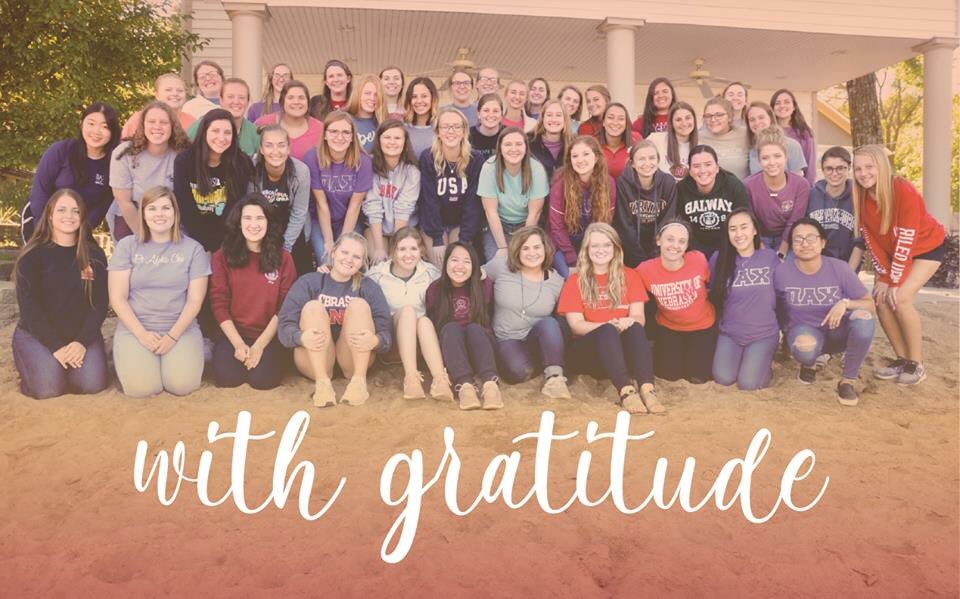 We are incredibly grateful and humbled by the support we have received and continue to receive from the Greek community, our alumnae, our community supporters, the Newman Center, the LDCCW and many others. 

From the bottom of our hearts, thank you. 💕