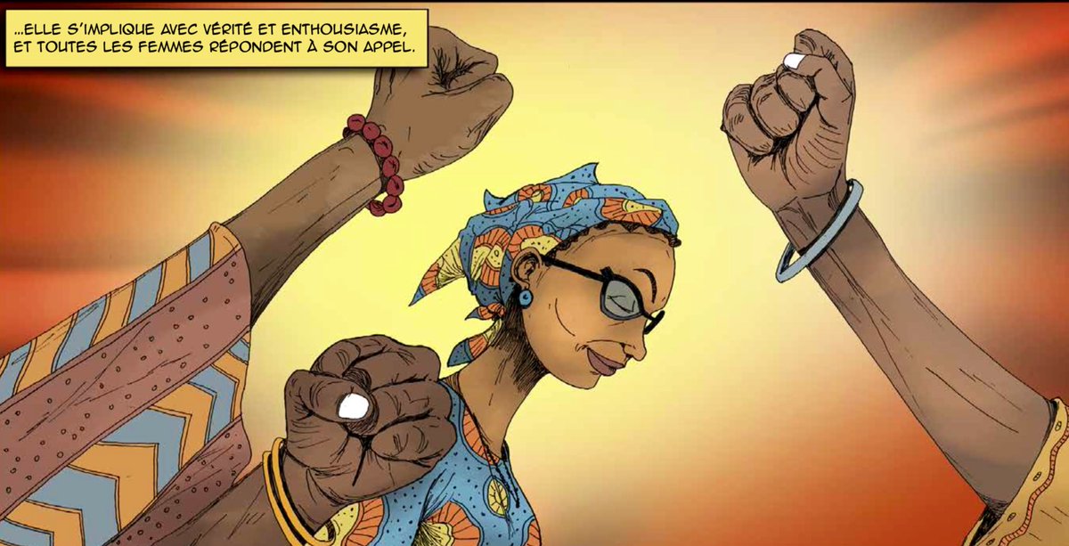 Nigeria:Reconnue comme la femme qui a marqué cette grande Nation de son empreinte féminine indélébile,#FunmilayoRansomeKuti,maman du célèbre #FelaKuti était aux avant-gardes de la lutte pour les droits des femmes.l’@UNESCO vient de publier une BD sur elle: unesdoc.unesco.org/images/0023/00…
