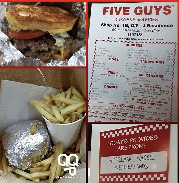 FarmCoaching's tweet photo. Afgelopen maandag opening van five guys in Hongkong, met natuurlijk heerlijke verse polder frieten. Nu snel weer snel een container vullen want ze vallen in de smaak van Vedelaar uit Nagele👌 https://t.co/DrIM1OR2tu