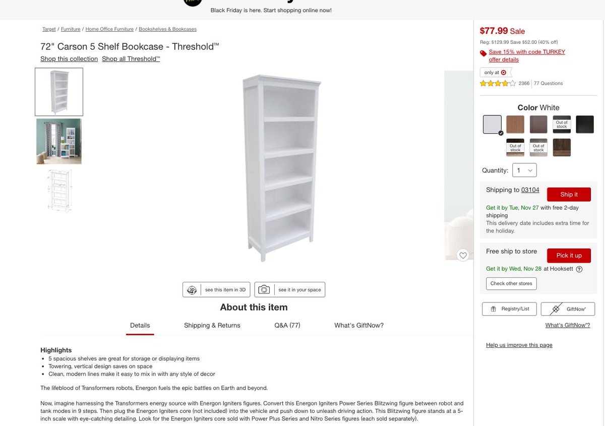 ajodoin97's tweet photo. @Target I was going to order a couple of bookcases - but I am afraid a bit afraid the Energon Igniters cores might not be child-friendly. https://t.co/70wh2egxro