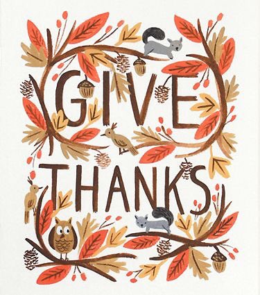 Today is a day of giving thanks! 
Who or what are you thankful for today?