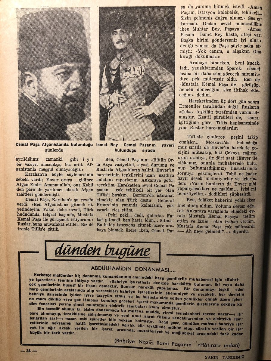 Cemal Paşa’nın sağ kalan tek yaveri İsmet Karadoğan’ın ‘Yakın Tarihimiz’ dergisinde yayımlanan hatıratı: “Cemal Paşa’yı Ruslar  Öldürtmüştü”