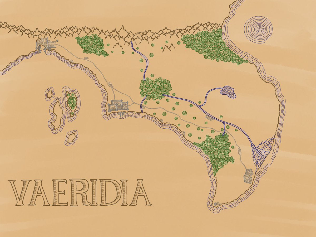FungeonMaster's tweet photo. This is the setting for my #DnD5e game @RPGCrossing. It's a #NewWorld sorta scenario, which provides a rich backdrop for any campaign. Gonna have the players flesh out the setting before the game gets underway. #stoked #worldbuilding https://t.co/NR9RuQobad