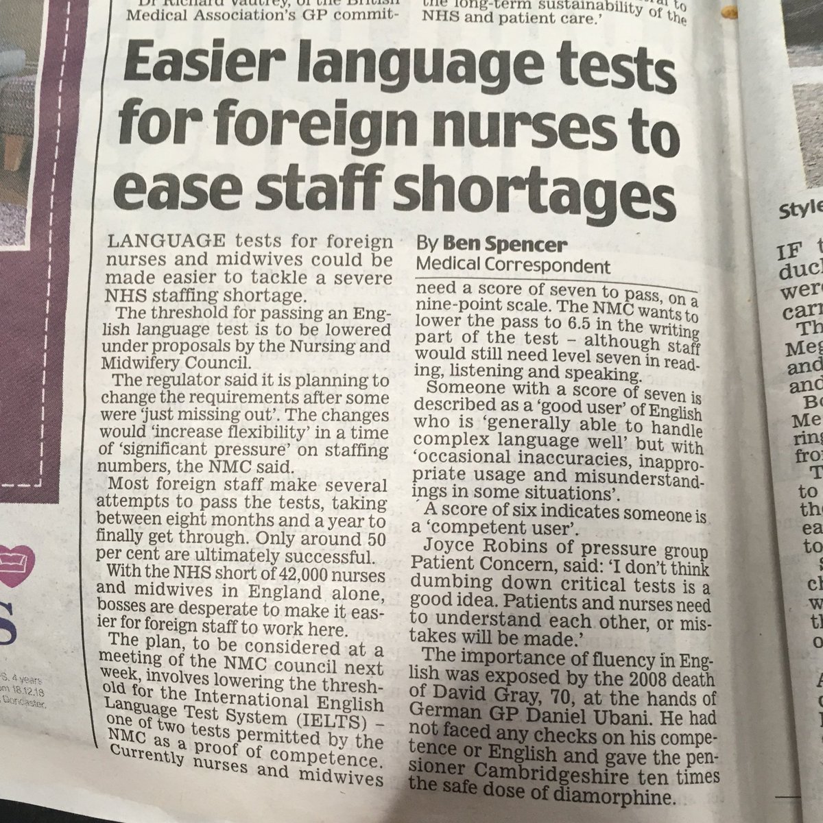Discussion topic: What are your thoughts on this? Will lowering English standards for #international applicants tackle #midwife shortages or create an incompetent, unsafe workforce? ⁦<a href="/WeMidwives/">WeMidwives 💙💛</a>⁩ ⁦<a href="/CovUniMidwives/">Midwifery Lecturers</a>⁩ #GetYourTweetOn