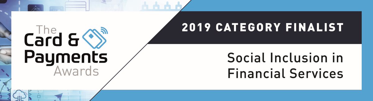 change_account's tweet photo. So proud to be shortlisted at The Card and Payments Awards 2019 for Social Inclusion in Financial Services https://t.co/eoHpf75Tqr @TCPAwards #thecardandpaymentsawards #socialinclusion #financialinclusion https://t.co/Pm9KYd1pSE