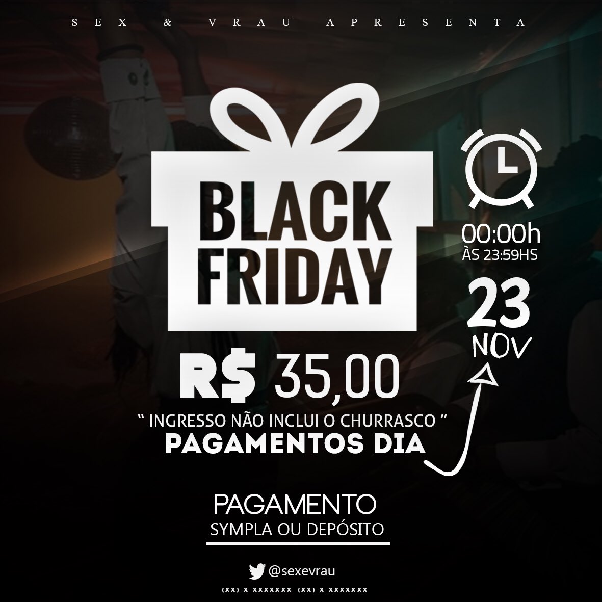 sexevrau's tweet photo. ◾️BLACKFRIDAY da SEX.
Vocês acharam que iríamos ficar de fora da maior sexta feira do ano? Não poderíamos e por isso, fizemos essa promoção para vocês, somente para quem comprar no dia 23/11. Não perca essa oportunidade e compre o seu.
#VemMalandra https://t.co/ENiIuw7Tm8