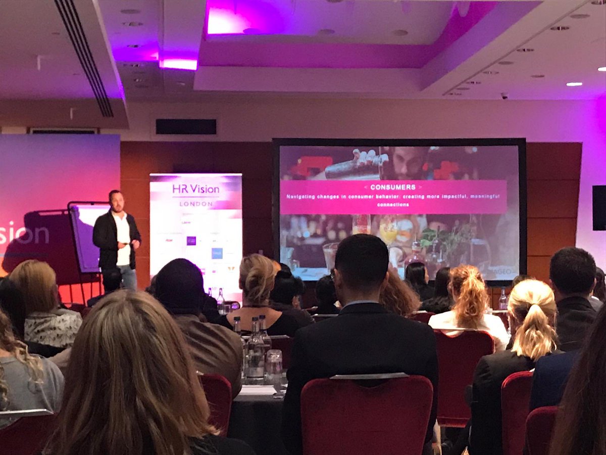 HRVisionEvent's tweet photo. Using technology to enrich employee engagement and inclusion in the workplace with Ben Sutherland from Diageo #HRVision18 https://t.co/sSrJgZSYNz