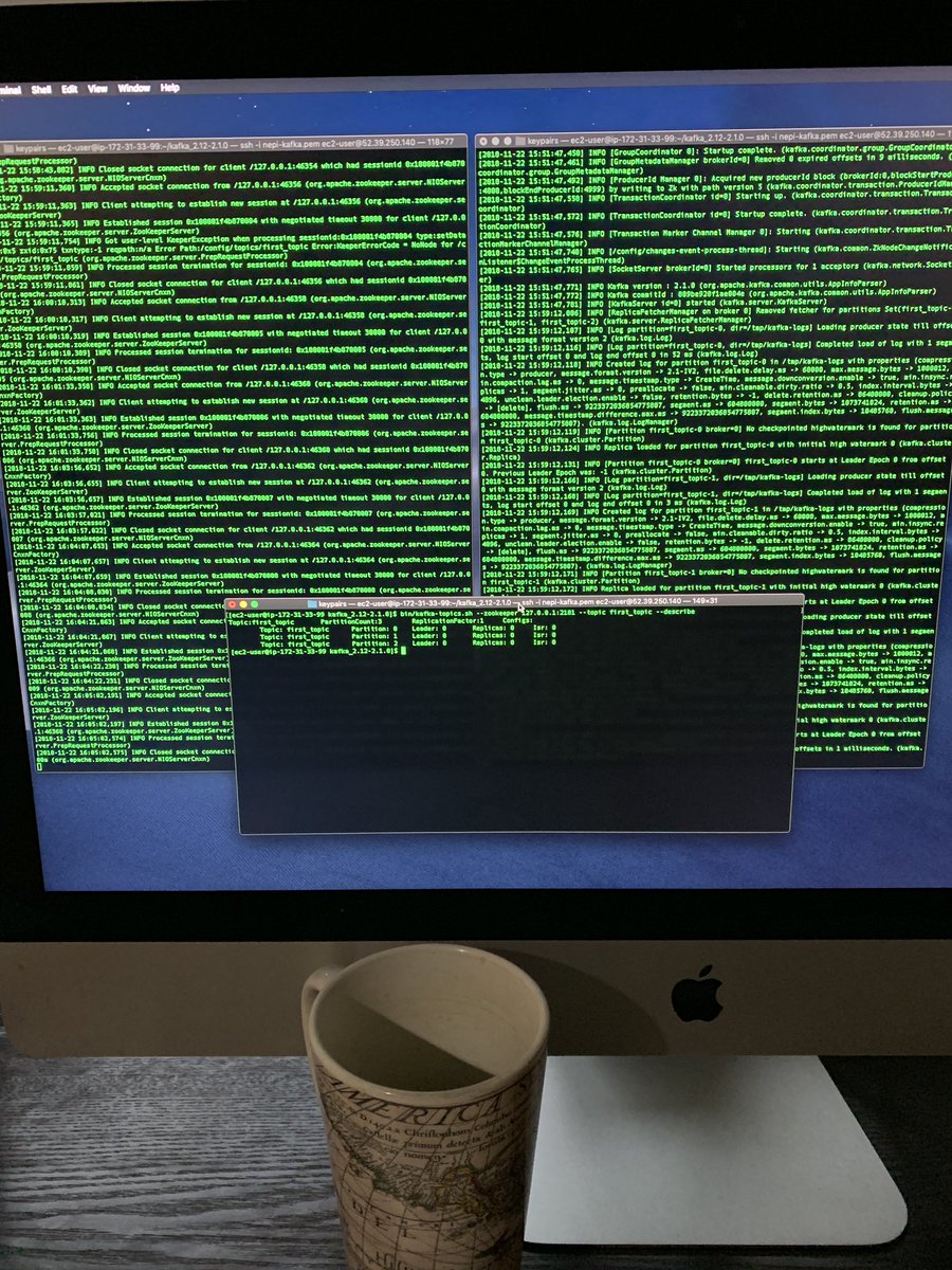clintcabanero's tweet photo. Going to need more coffee ... #aws #apachekafka https://t.co/UcyGg0fEbm