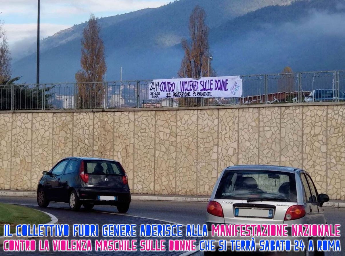 FuoriGenere's tweet photo. Sabato saremo anche noi alla manifestazione contro la Violenza Maschile sulle Donne #nudm #24n #LAquila                                      https://t.co/B5RmAg0iYG https://t.co/AvEBDlUHgU