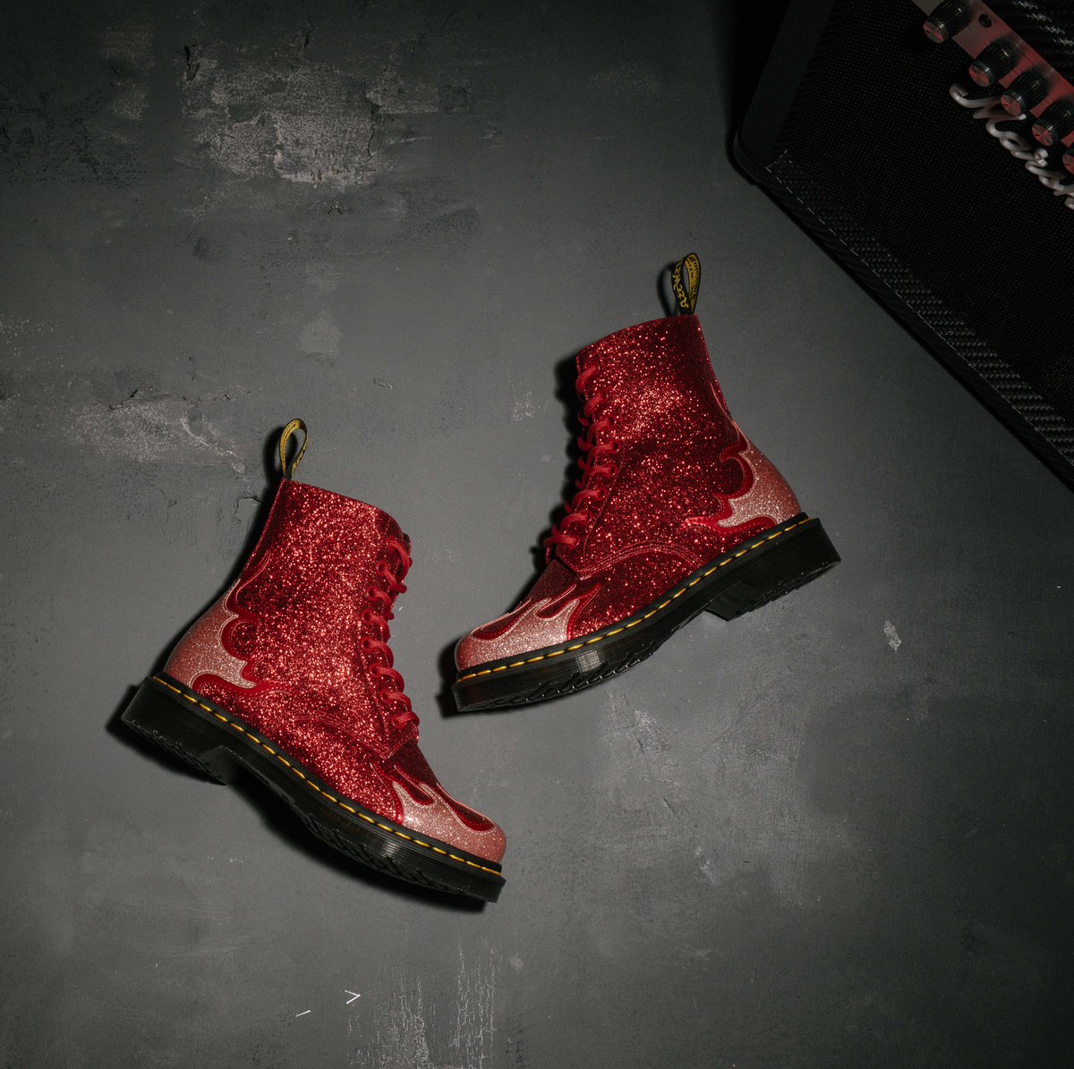 red flame doc martens